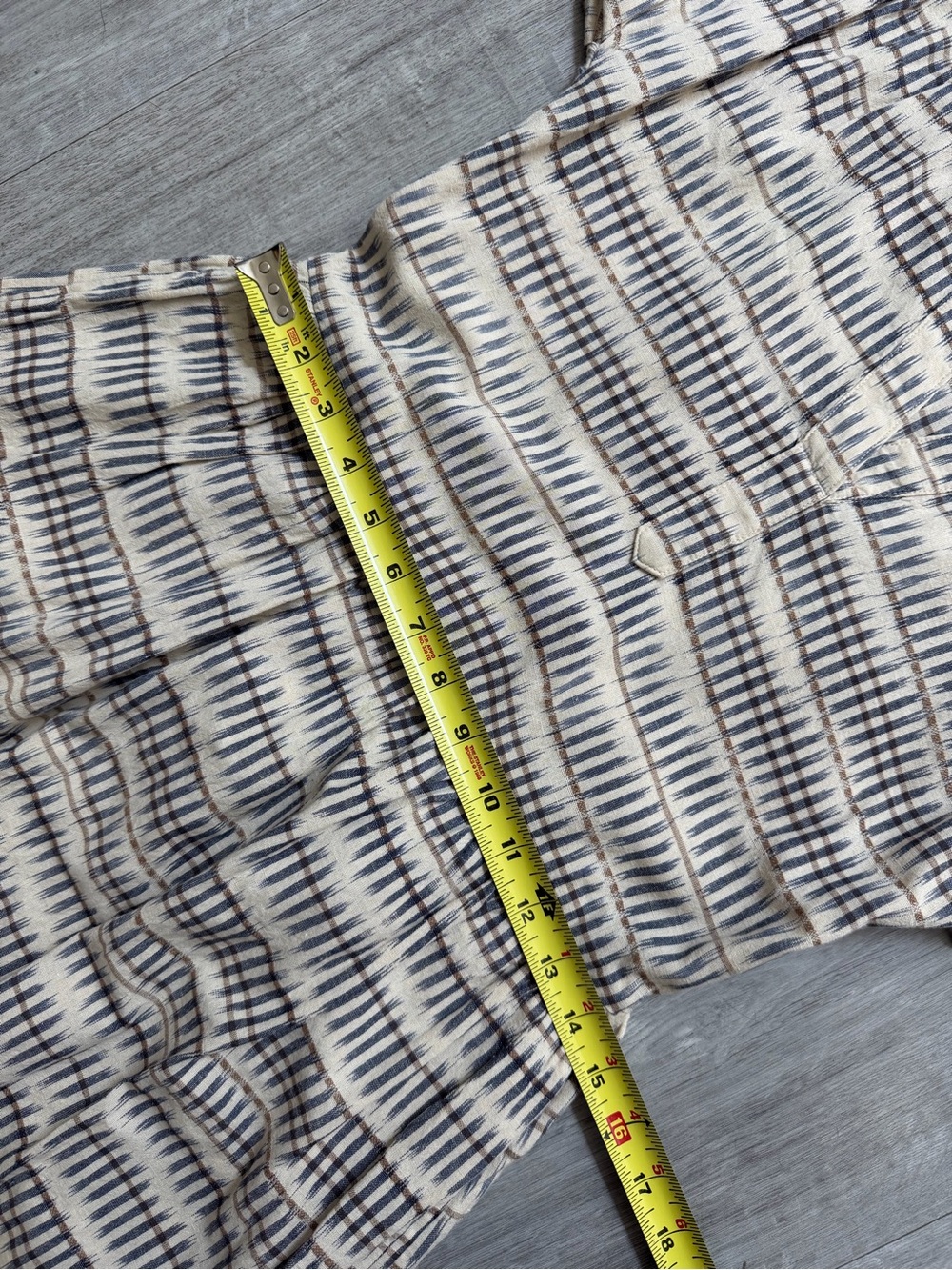 Bridge & Burn The Ira Midi Dress in Mushroom Ikat Stripe Organic Cotton Size XS - Picture 9 of 15